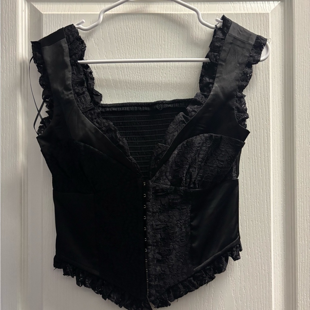 Black Lace Corset Top